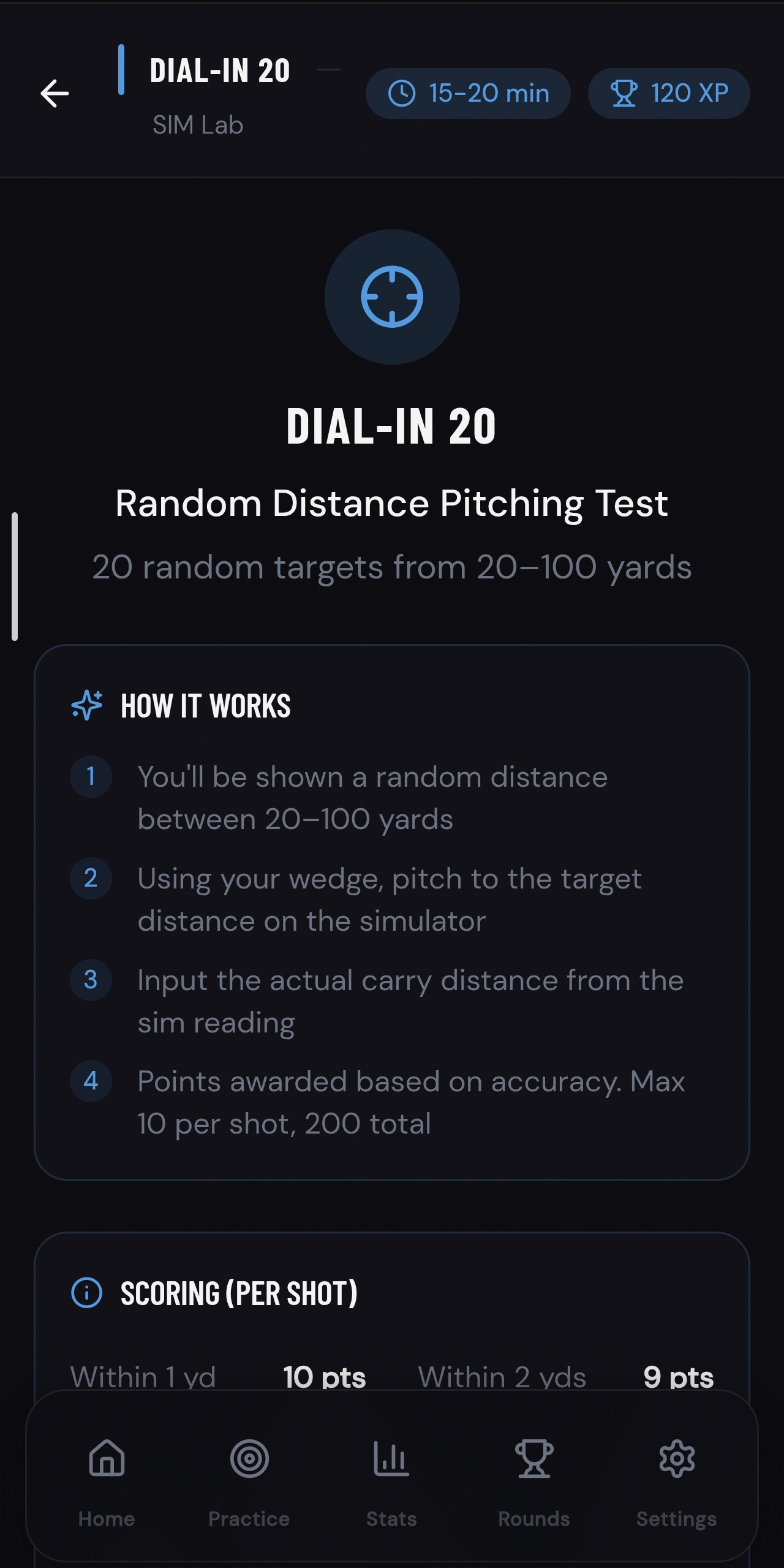 Scoring Zone SIM Lab challenge in progress